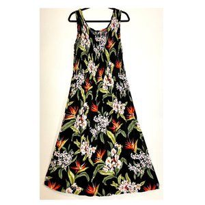 Black Floral Tropical Dress Size 2X